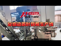Línea de embalaje de bolsas de té con sellado de espalda totalmente automática
